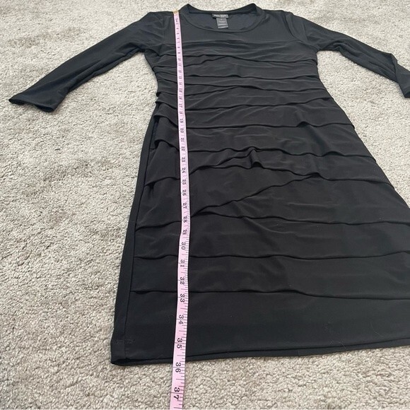 Bisou Bisou Black Layered Stretchy Dress Size 6 - Picture 8 of 10